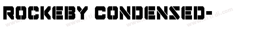 Rockeby Condensed字体转换